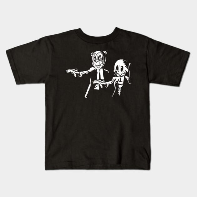 Pulp umbrella Kids T-Shirt by Cromanart